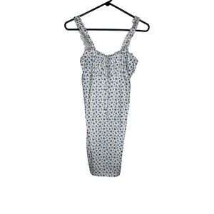 Shein Floral Print Sleeveless Dress Blue Medium